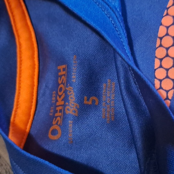 💥Buy2Get1Free💥OshKosh B'gosh Blue and Orange Long Sleeve Basketball Tee - Picture 2 of 6
